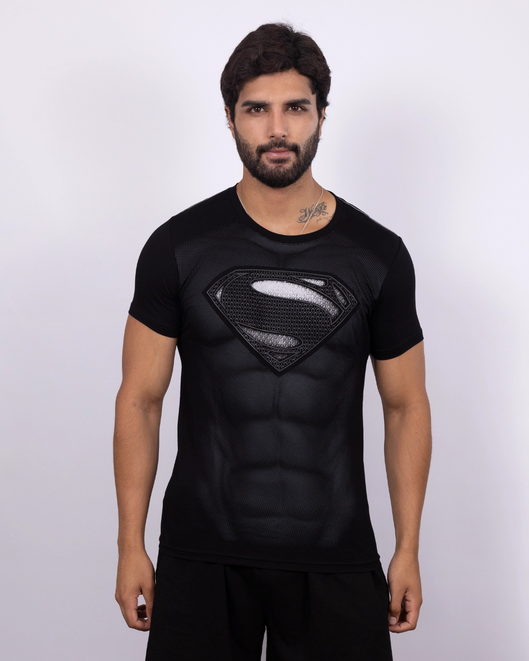 SUPERMAN NEGRO PLATA